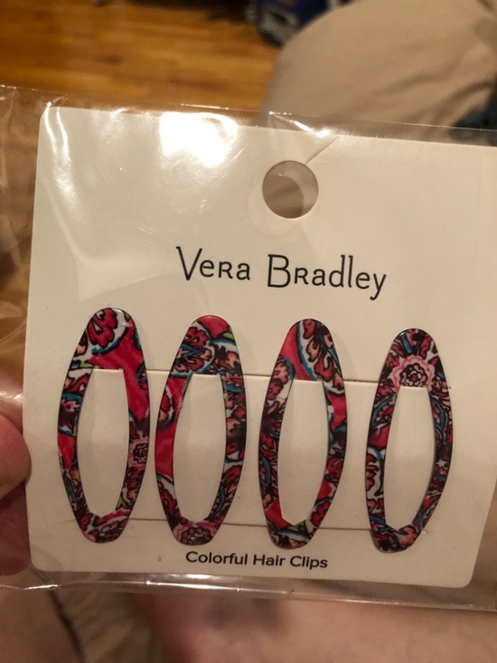 Vera Bradley Snap Hair Pin Lot 4 PC. Brand New $53 Whimsical Southern Prep main image 4